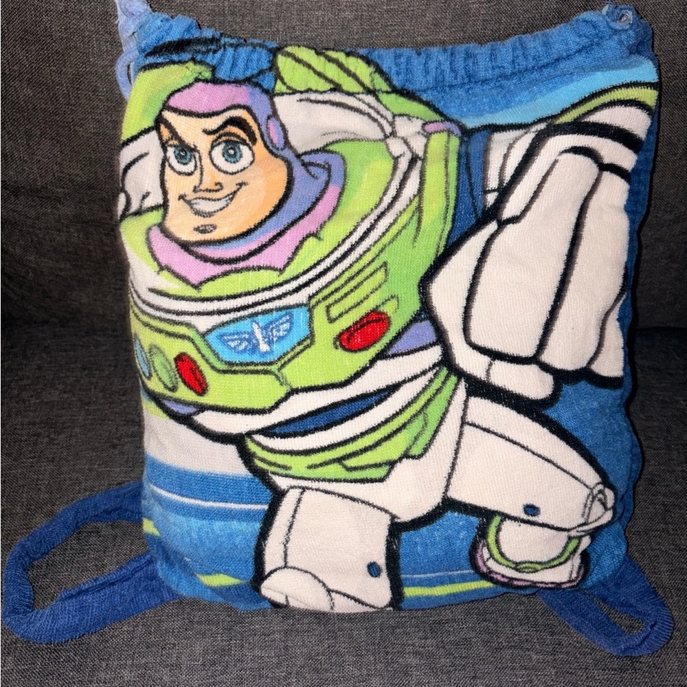 Rare Disney Buzz Lightyear 2-in-1 Backpack Beach Towel – Toy Story